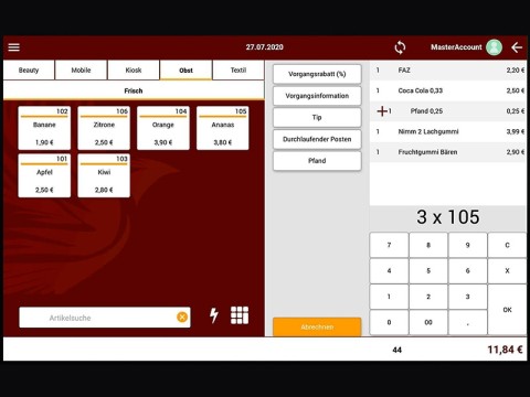 Die Webbasierte TSE Kasse mit Offline Modus für Einzelhandel und Gastronomie!