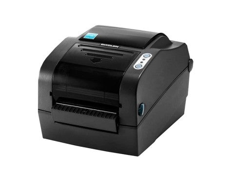 SLP-TX423 - Etikettendrucker, thermotransfer, 300dpi, USB + RS232 + Ethernet, dunkelgrau