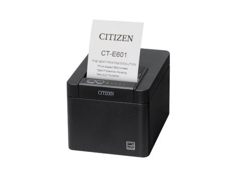 CT-E601 - Antibakterielles Gehäuse, 80mm, Abschneider, USB + Bluetooth, schwarz