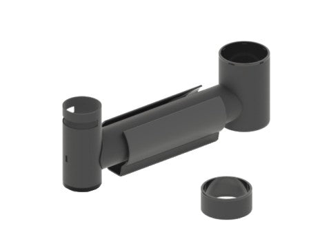 Arm 45mm bis 38mm, feste Version, Kerbe, Schlitz für Kensington-Schloss, 200mm Länge, schwarz