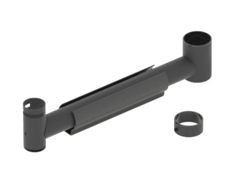Arm 45mm bis 38mm, feste Version, Kerbe, Schlitz für Kensington-Schloss, 350mm Länge, schwarz