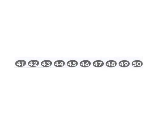 Pen sticker numbers 41, 42, 43, 44, 45, 46, 47, 48, 49, 50 for waiter's pens