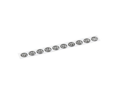 Stift-Aufklebenummern 171, 172, 173, 174, 175, 176, 177, 178, 179, 180 für Kellnerstifte