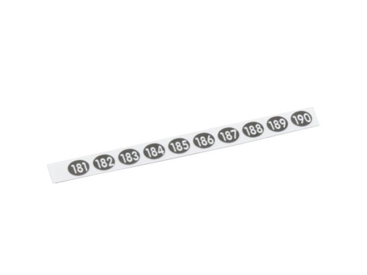 Pen sticker numbers 181, 182, 183, 184, 185, 186, 187, 188, 189, 190 for waiter pens
