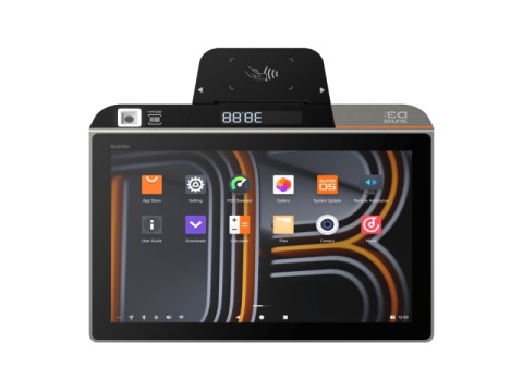D3 mini - Touchsystem, 10.1&quot; Widescreen Display, Preisanzeige, 58mm Bondrucker, Android 13, NFC, 4G, Akku
