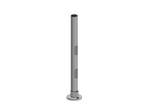 Standrohr mit Tischbefestigung und Kabelmanagement, Höhe 600mm, schwarz