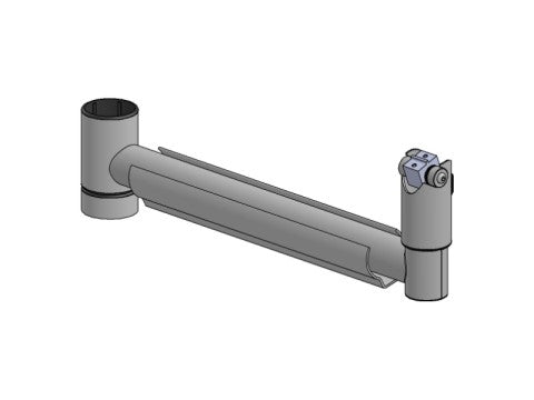SpacePole Mount - Peripherie-Arm, 400mm mit Rotationsslot 210° (inkl. Kippgelenk, Verschlussring und Kabel Clip), schwarz