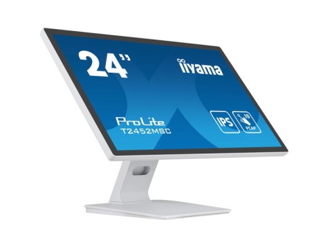 PROLITE T2452MSC-W1 - 23.8&quot; Touchmonitor, PCAP 10-Punkt-Multitouch, Full HD, Standfuss, weiss