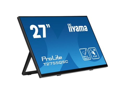 ProLite T2755QSC-B1 - 27&quot; Touchmonitor, kapazitiv, 10 Punkte Multitouch, USB, Anti-Fingerprint-Beschichtung, schwarz