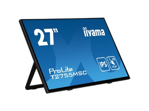 ProLite T2755MSC-B1 - 27&quot; Touchmonitor, kapazitiv, 10 Punkte Multitouch, USB, Anti-Fingerprint-Beschichtung, Full HD, schwarz