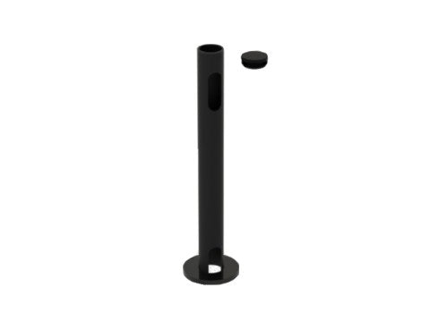 Bodenstange - Durchmesser 45mm, Höhe 400mm, Standardausschnitt, schwarz