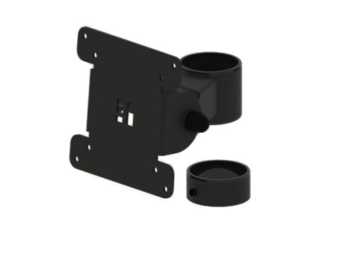 Montagebügel - Durchmesser 45mm, VESA 75/100, max. 10kg, kurze Seite, schwarz