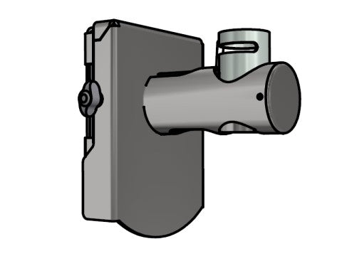 Wandhalterung - für beliebige 40er Applikationen, mit Trägerplatte, Länge ca. 140mm, mattweiß
