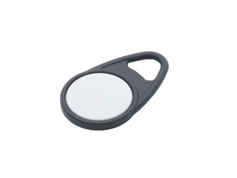 Transponder - Keyfob Teardrop MIFARE Classic® 4K, schwarz / Cover grau für ACR RFID-Kartenleser