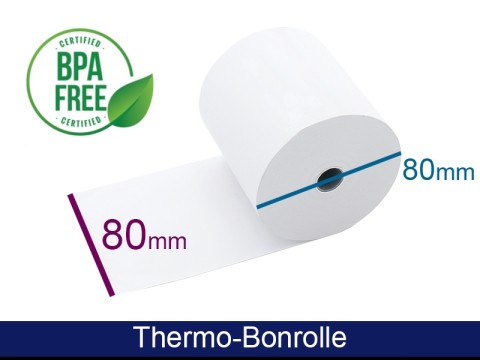 Thermorolle - 80 80 12 (B/D(max.)/K) weiss, 100g, 50m