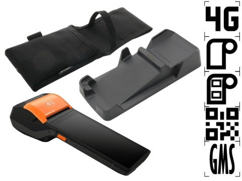 V2s LG 2D -  5.5&quot; Display, Android 11 mit GMS, 58mm Bon-/Etikettendrucker, 2D Barcodescanner, microSD Slot, 4G, NFC***inkl. Ladestation und Holster***