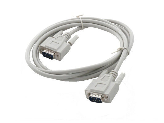 Kablo VGA bağlantı kablosu, 15 pim HD D-Sub fiş/fiş, 1:1, 1.8m gri