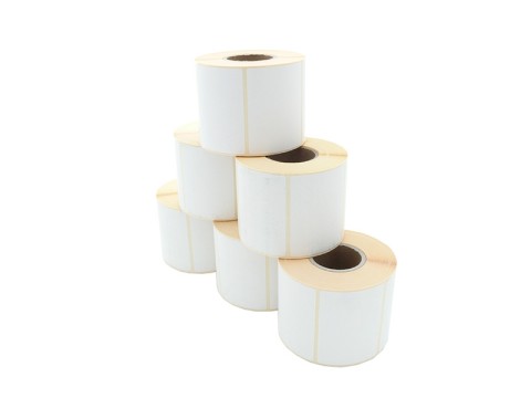 Etikettenrolle - Thermodirekt 70 x 52mm, D100mm, Kern 40, 750 Etiketten/Rolle, permanent