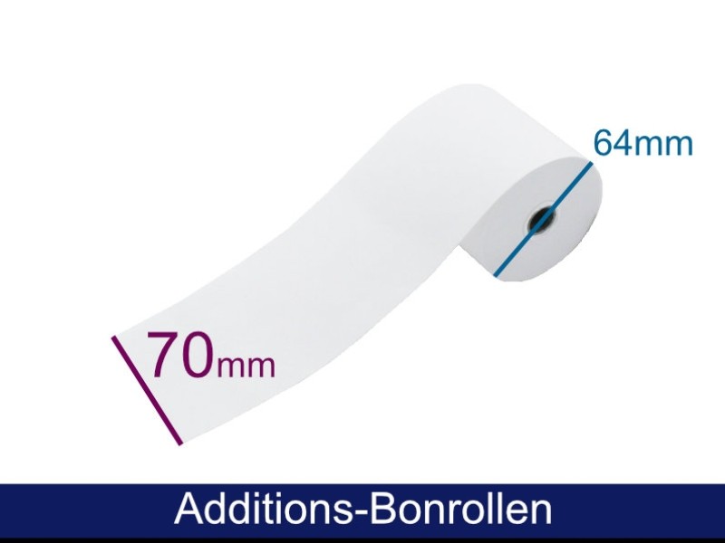 Hesap makinesi rulosu - Normal kağıt HF 69-70 64 12 (E/Ç/K), yaklaşık 40m