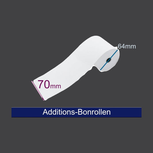 Additionsrolle - Normalpapier HF 69-70 64 12 (B/D/K), ca. 40m