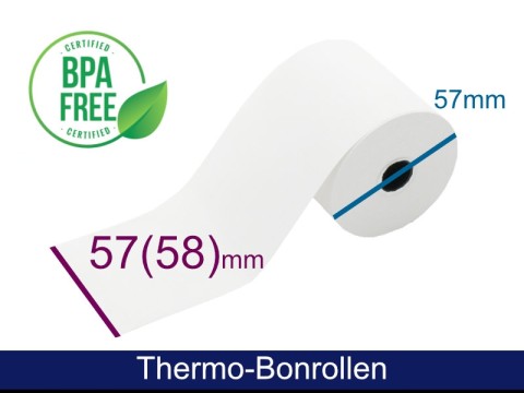 Thermorolle - 57(58) 57 12 (B/D(max.)/K) weiss, 40m