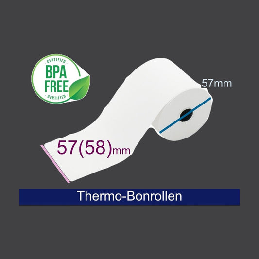 Thermorolle - 57(58) 57 12 (B/D(max.)/K) weiss, 40m