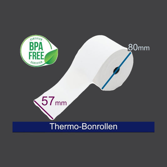 Thermorolle - 57 80 12 (B/D(max.)/K) weiss, 78m, 55g