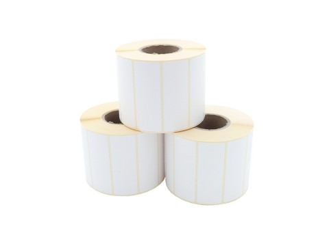 Etikettenrolle - Thermotransfer, 70 x 25mm, D93mm, Kern 40, 1500 Etiketten/Rolle, permanent