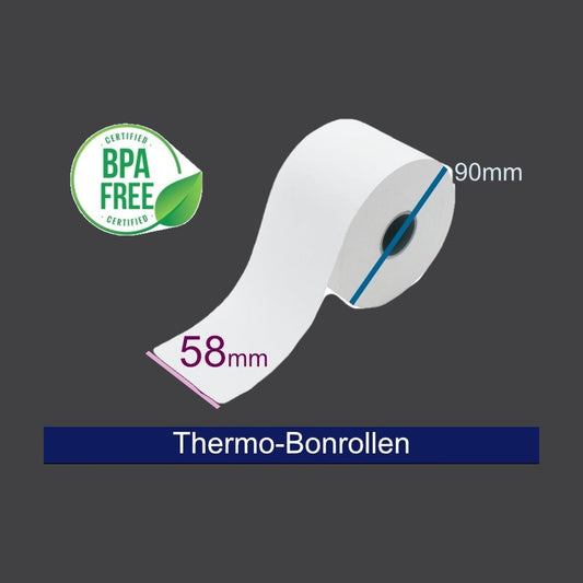 Thermorolle - 58 90 25.4 (B/D(max.)/K) Innenwicklung weiss