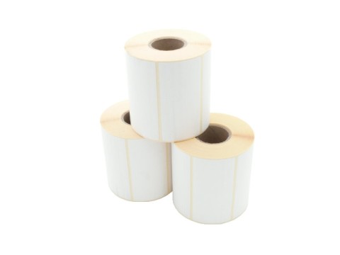 Etikettenrolle - Thermodirekt, 100 x 50mm, D105mm, Kern 40, 930 Etiketten/Rolle, permanent, ***perforiert**