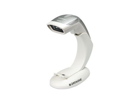 Heron HD3430 - 2D-Barcodescanner mit Ständer, USB + RS232 + PS2, weiss