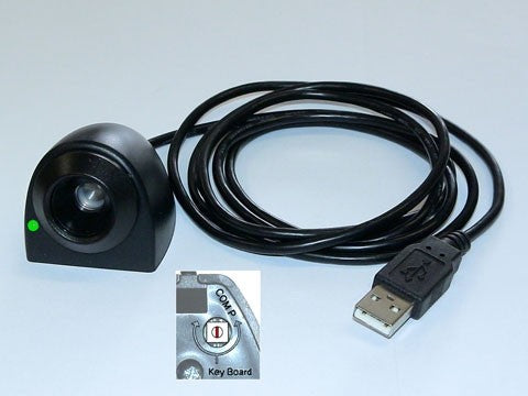 Pen-Kellner lock - USB 2.0, black, cable 1.4m, RS232 and Keyboard mode (factory setting: Keyboard mode)