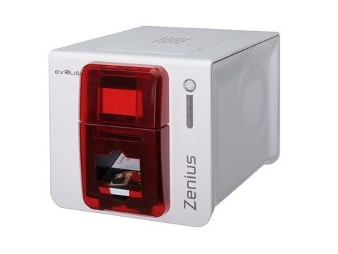 Zenius Expert- Farb-Plastikkartendrucker, USB + Ethernet, rot