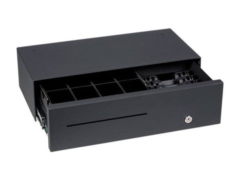 MDS 45 - Metall-Kassenschublade, Kurzhub, 8 verwiegbare Münzfächer, 4 Notenfächer (stehend), anthrazit