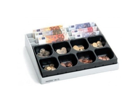 Muldenkasse - MU 86/2 mit 8 Münzmulden Gr. 2 und 6 Banknoten-Steilfächern