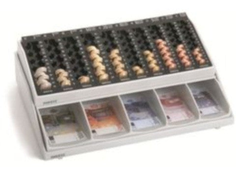 Thekenkasse - REKORD 5100 PL mit 10 Einzelmünzbehältern, 5 Banknotenfächern und 1 Rollenfach