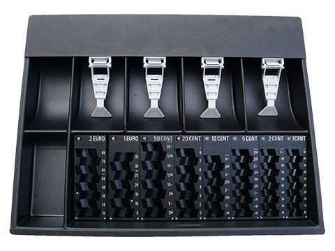 Münzzähleinsatz (Zählbrett) Inkiess*Modifizierung* für HS408 Kassenlade(HS408-Deckel) - 8500 RE mit 8 Einzelmünzbehältern, 4 Banknotenfächern