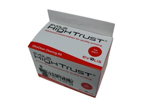 UltraClean Reinigungs-Kit A5011 (für Komplett-Reinigung des Druckers)(5 Karten, 5 Wischer, 60 Tücher) nicht für Primacy geeignet