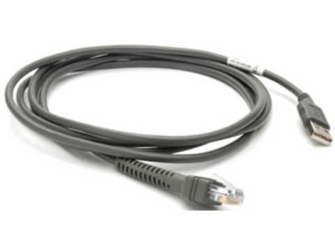 USB-Standardkabel - (Serie A Connector, 2.13m, gerade) für LS2208, LS3478, LS3578, LS2208, DS2208, DS6707, LS9208, DS8178 und DS9808