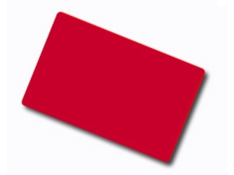 Plastikkarte - 86 x 54mm, 30mil, 0.76mm (blanko) - rot matt