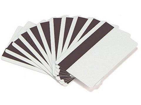 Plastikkarte - 30mil, Composite (60/40), 0.76mm mit unprogrammiertem Hi-Co Magnetstreifen (blanko) - weiss