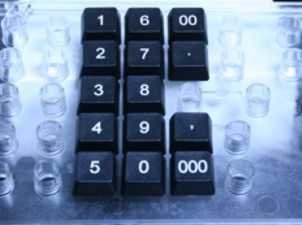 Numerikblock schwarz (0-9,00,000,.,) für WX