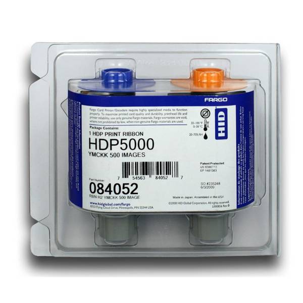 Fargo 84052 YMCKK Farbband für HDP5000, 500 Drucke