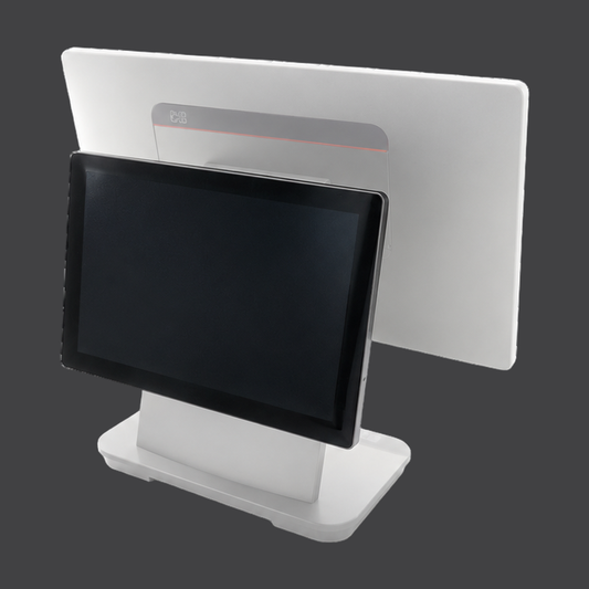 10" Kunden-Touchdisplay für D3 Pro, NFC – Produktansicht auf anthrazitfarbenem Hintergrund