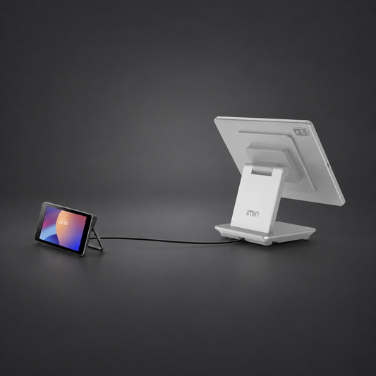 Kundendisplay LCD 5" für Falcon 2 – Produktansicht auf anthrazitfarbenem Hintergrund