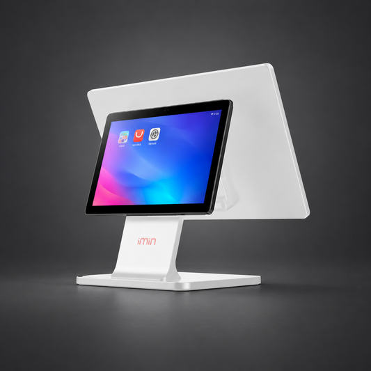 Kundendisplay 10.1" für Swan 1 – Produktansicht auf anthrazitfarbenem Hintergrund