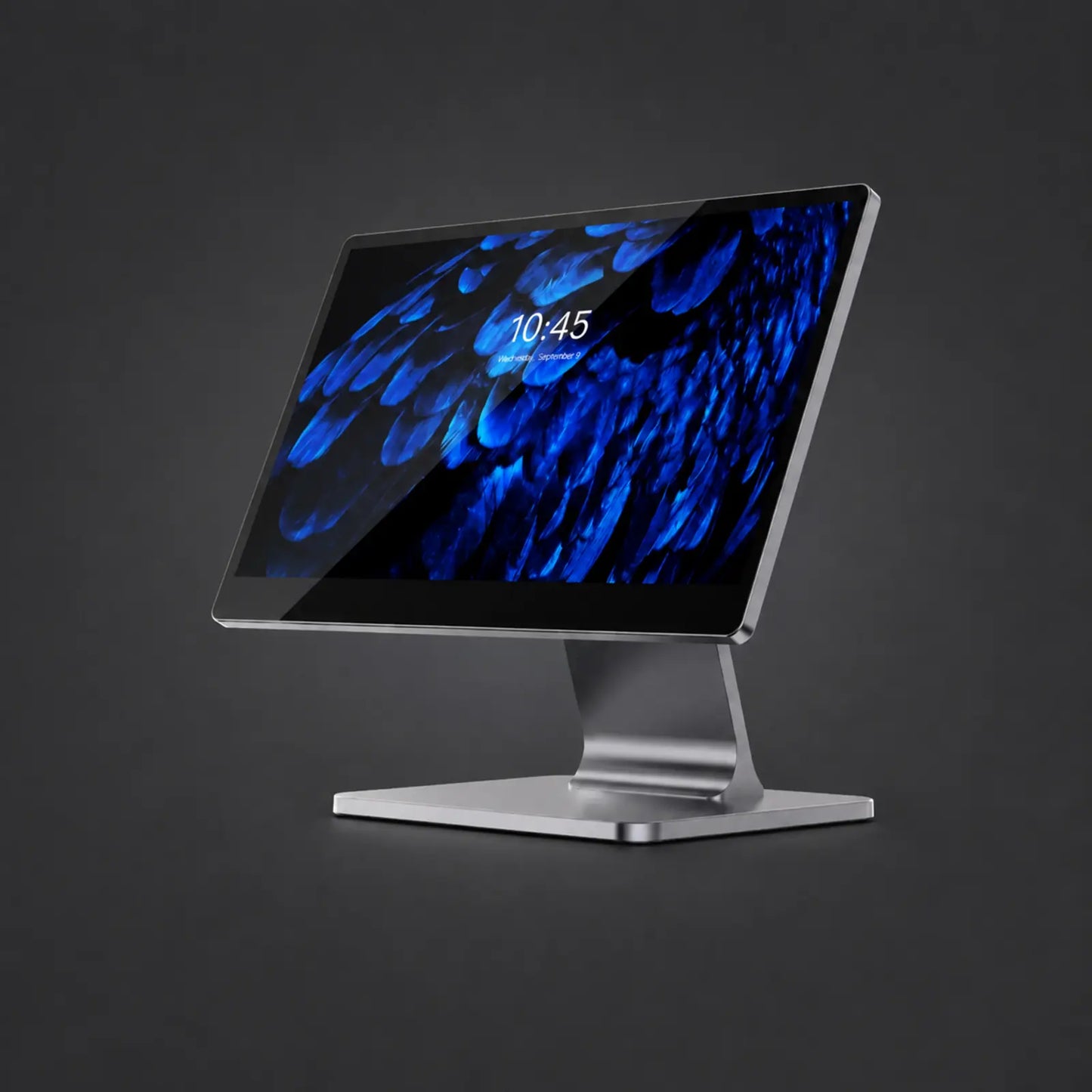 Swan 1 Pro - 15.6" Touchsystem, Android 13, 8GB RAM, 128GB ROM – Produktansicht auf einheitlichem Anthrazit-Hintergrund